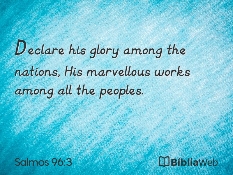 Salmos 96:3 em imagem para compartilhar