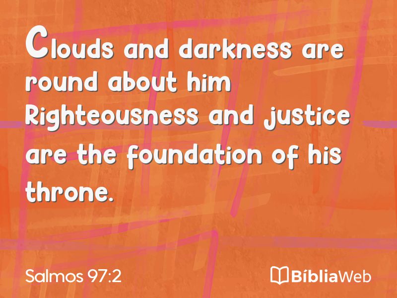 Salmos 97:2 em imagem para compartilhar
