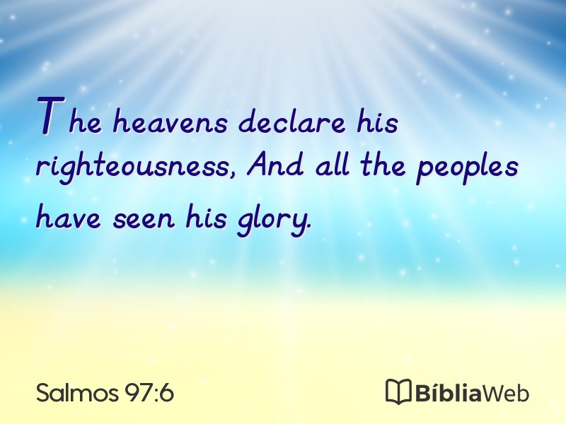 Salmos 97:6 em imagem para compartilhar