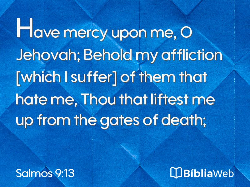 Salmos 9:13 em imagem para compartilhar