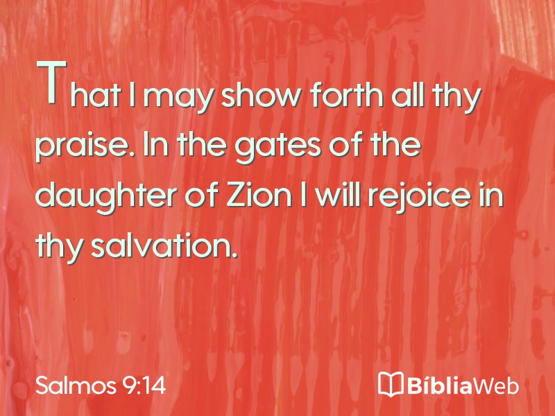 Salmos 9:14 em imagem para compartilhar