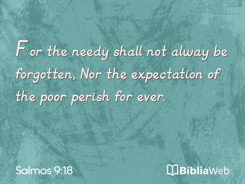 Salmos 9:18 em imagem para compartilhar