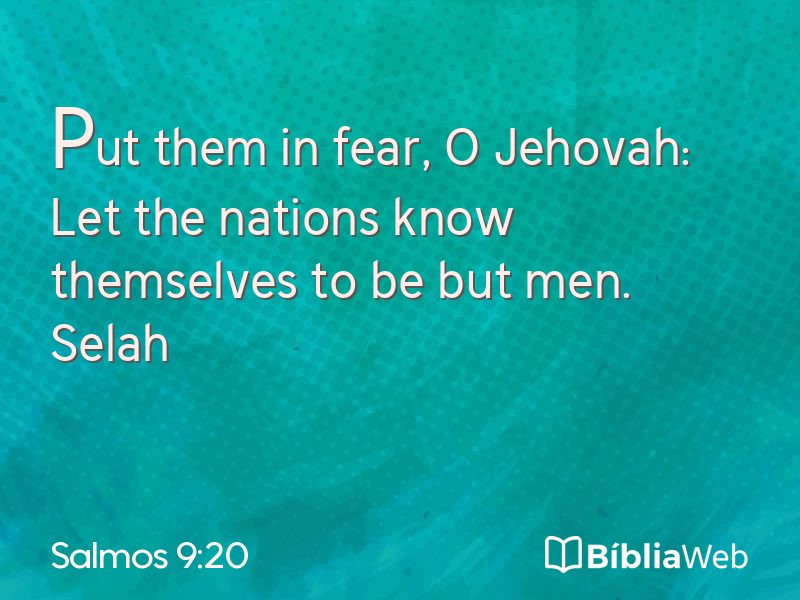 Salmos 9:20 em imagem para compartilhar