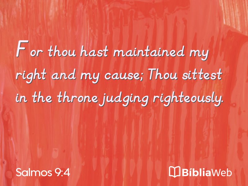 Salmos 9:4 em imagem para compartilhar
