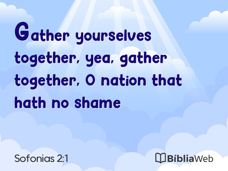 Sofonias 2:1 em imagem para compartilhar