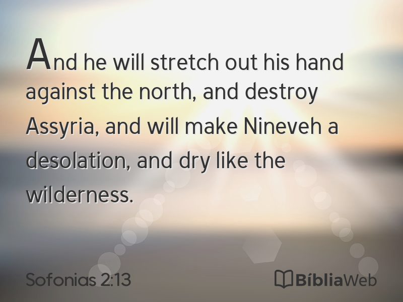 Sofonias 2:13 em imagem para compartilhar