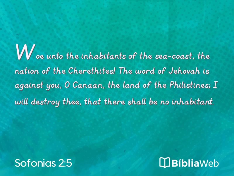 Sofonias 2:5 em imagem para compartilhar
