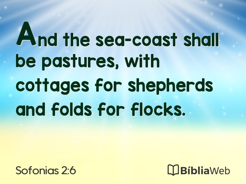 Sofonias 2:6 em imagem para compartilhar