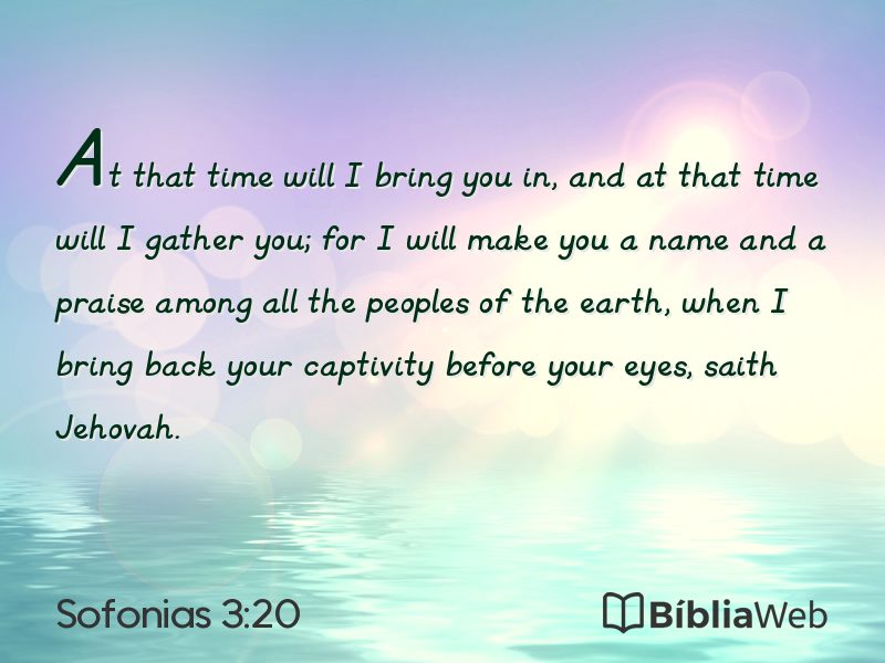Sofonias 3:20 em imagem para compartilhar