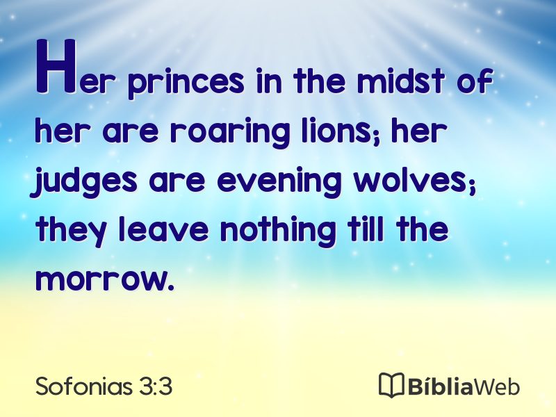 Sofonias 3:3 em imagem para compartilhar