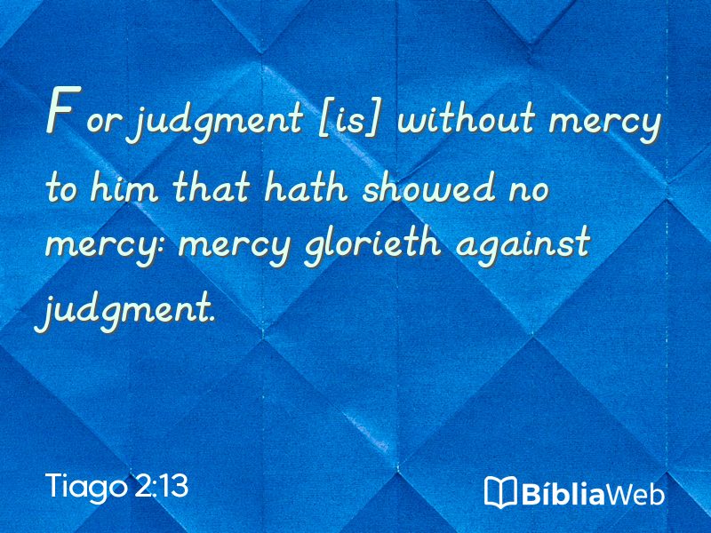 Tiago 2:13 em imagem para compartilhar