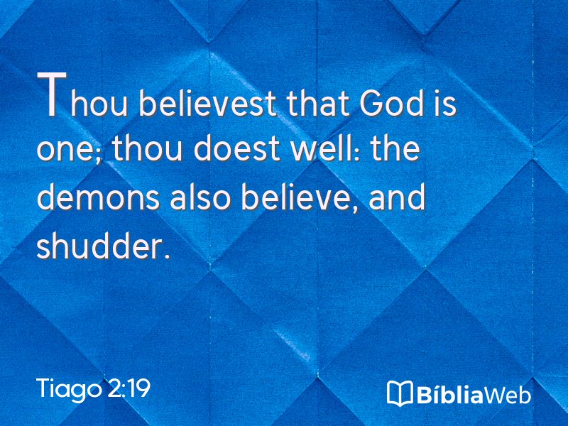 Tiago 2:19 em imagem para compartilhar