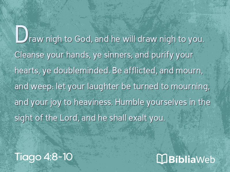 Tiago 4:8-10 em imagem para compartilhar