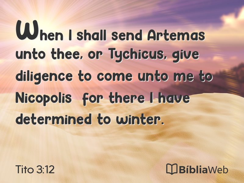 Tito 3:12 em imagem para compartilhar