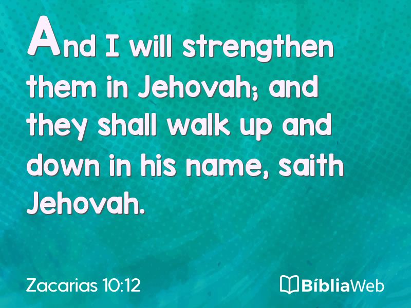 Zacarias 10:12 em imagem para compartilhar