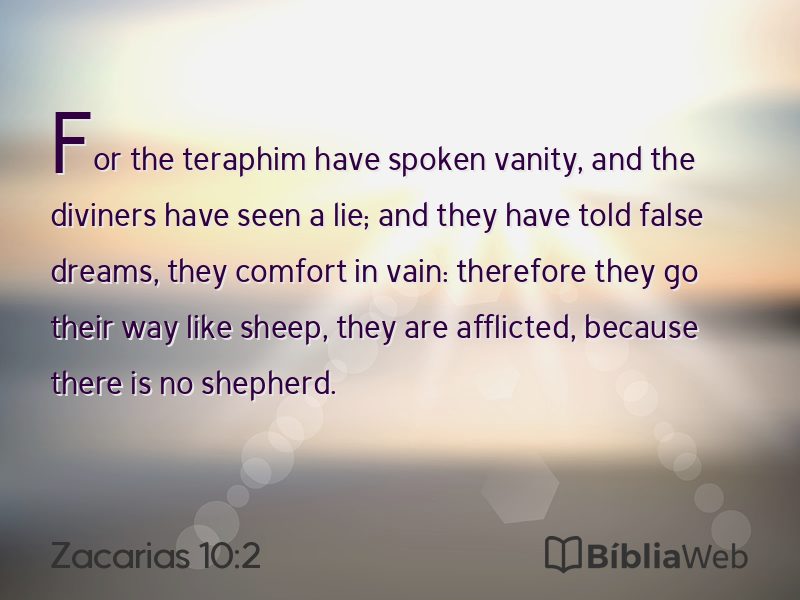Zacarias 10:2 em imagem para compartilhar