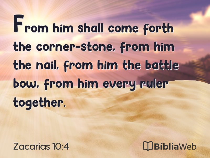 Zacarias 10:4 em imagem para compartilhar