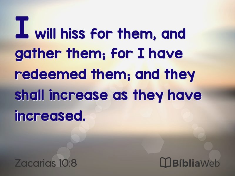 Zacarias 10:8 em imagem para compartilhar