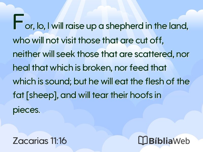 Zacarias 11:16 em imagem para compartilhar