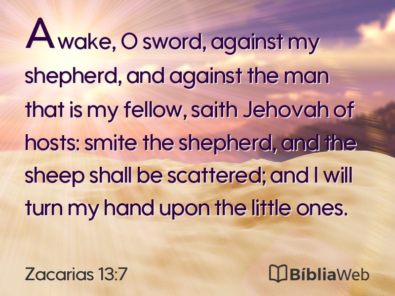 Zacarias 13:7 em imagem para compartilhar