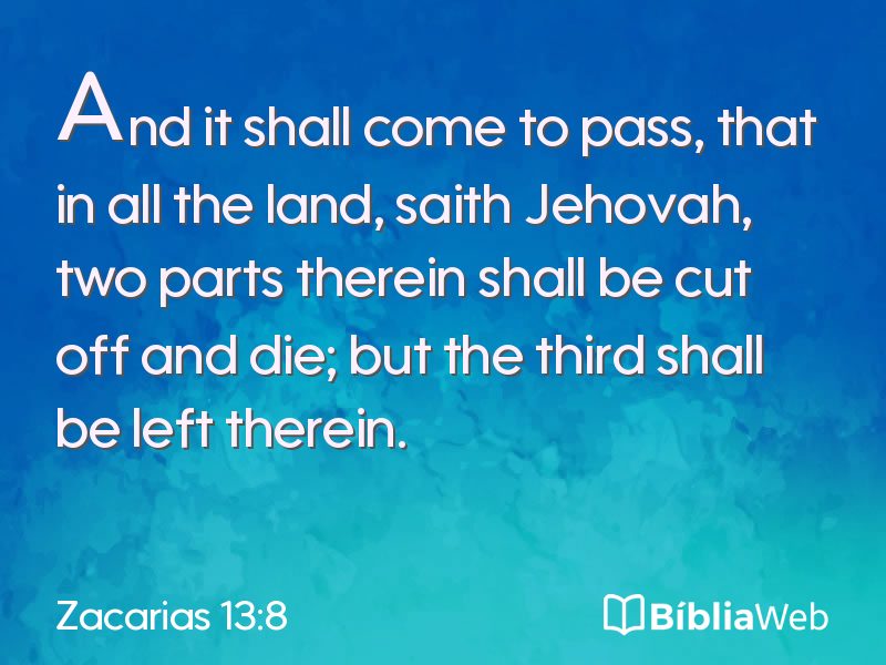 Zacarias 13:8 em imagem para compartilhar