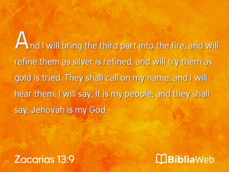 Zacarias 13:9 em imagem para compartilhar