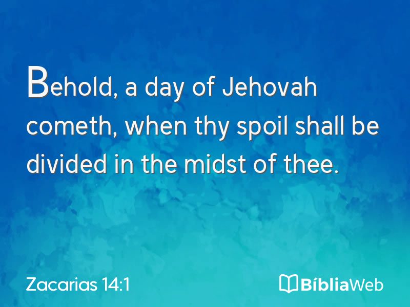 Zacarias 14:1 em imagem para compartilhar