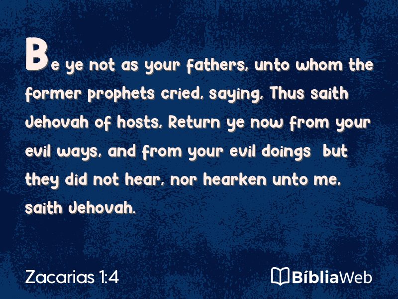 Zacarias 1:4 em imagem para compartilhar