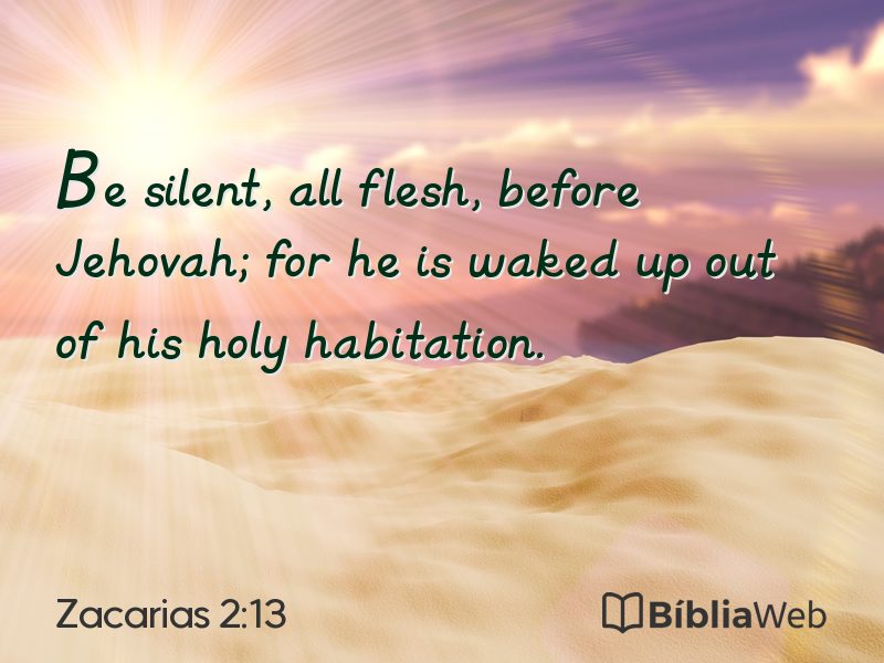Zacarias 2:13 em imagem para compartilhar