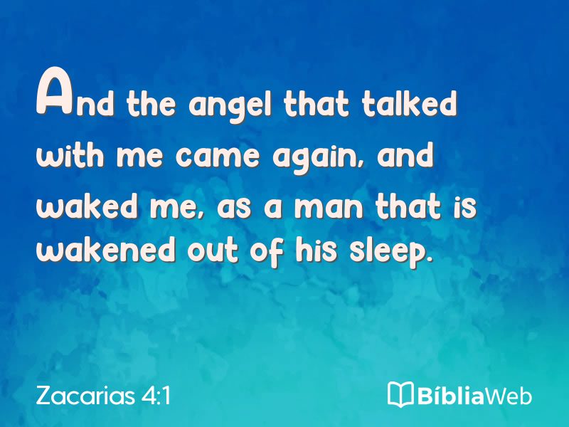 Zacarias 4:1 em imagem para compartilhar