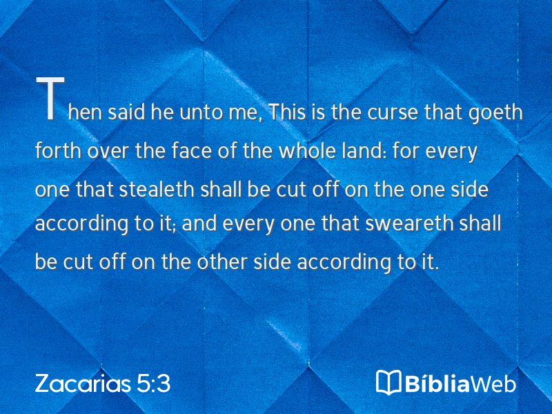 Zacarias 5:3 em imagem para compartilhar