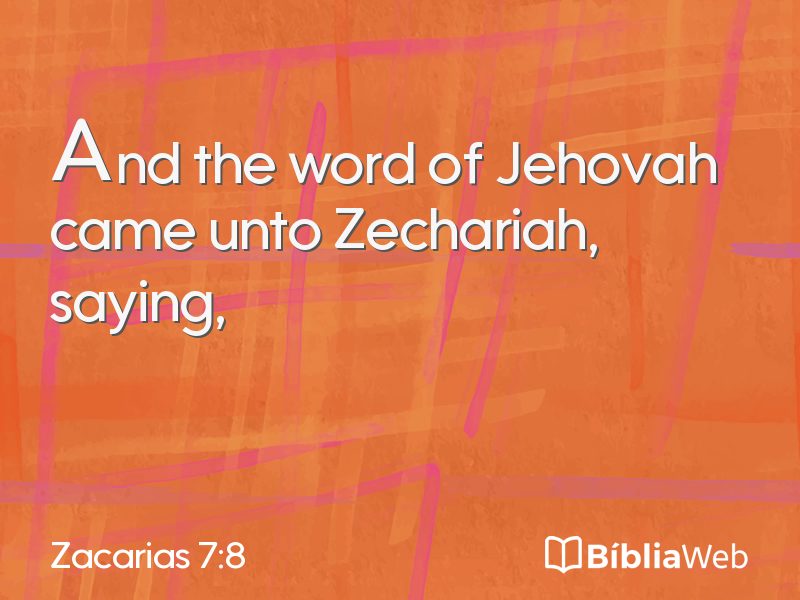 Zacarias 7:8 em imagem para compartilhar