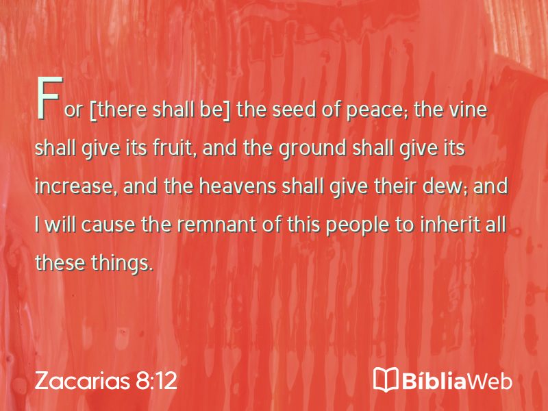 Zacarias 8:12 em imagem para compartilhar
