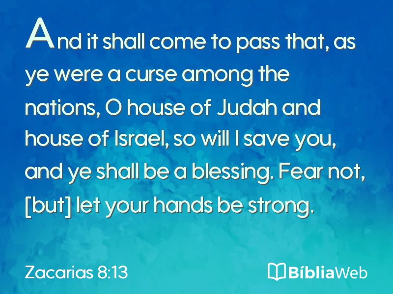 Zacarias 8:13 em imagem para compartilhar