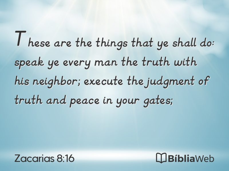 Zacarias 8:16 em imagem para compartilhar