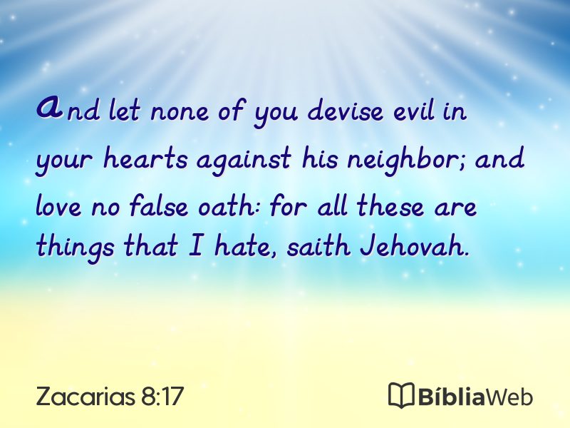 Zacarias 8:17 em imagem para compartilhar