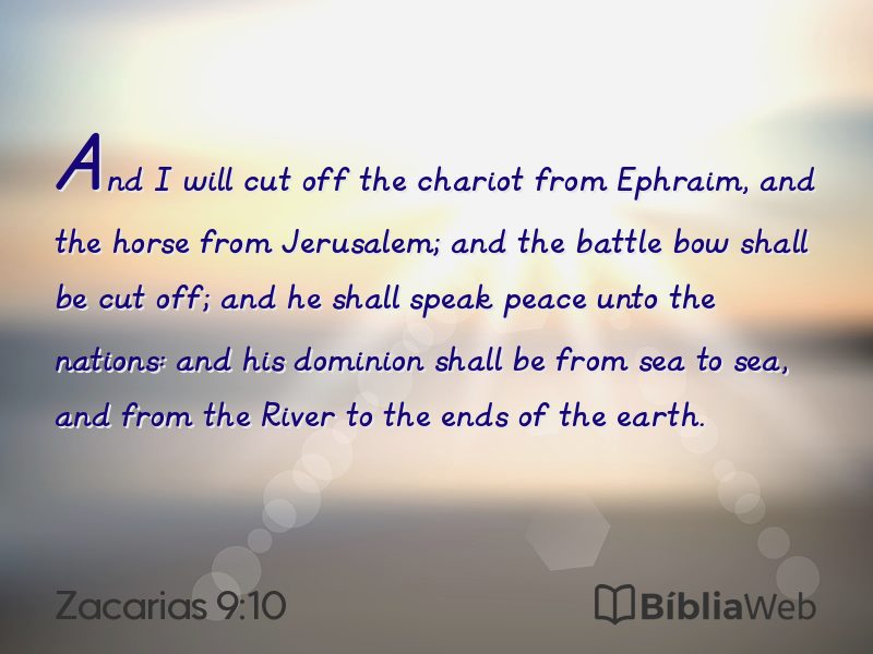 Zacarias 9:10 em imagem para compartilhar