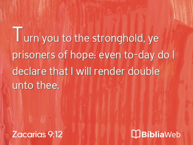 Zacarias 9:12 em imagem para compartilhar