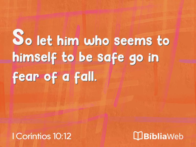 I Coríntios 10:12 em imagem para compartilhar