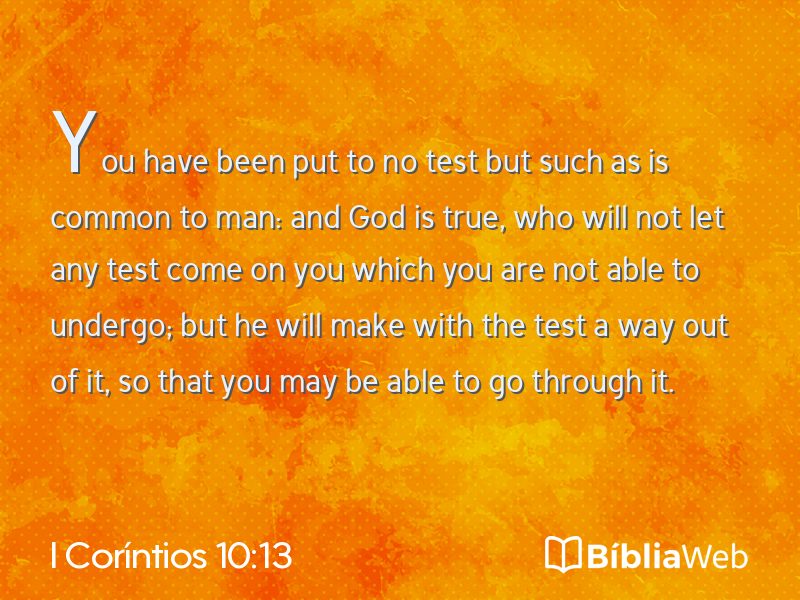 I Coríntios 10:13 em imagem para compartilhar