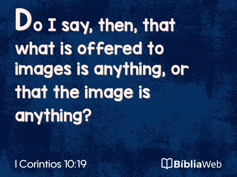 I Coríntios 10:19 em imagem para compartilhar