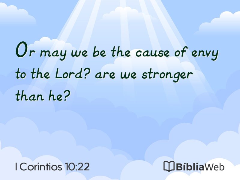 I Coríntios 10:22 em imagem para compartilhar