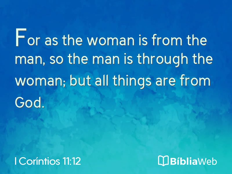 I Coríntios 11:12 em imagem para compartilhar