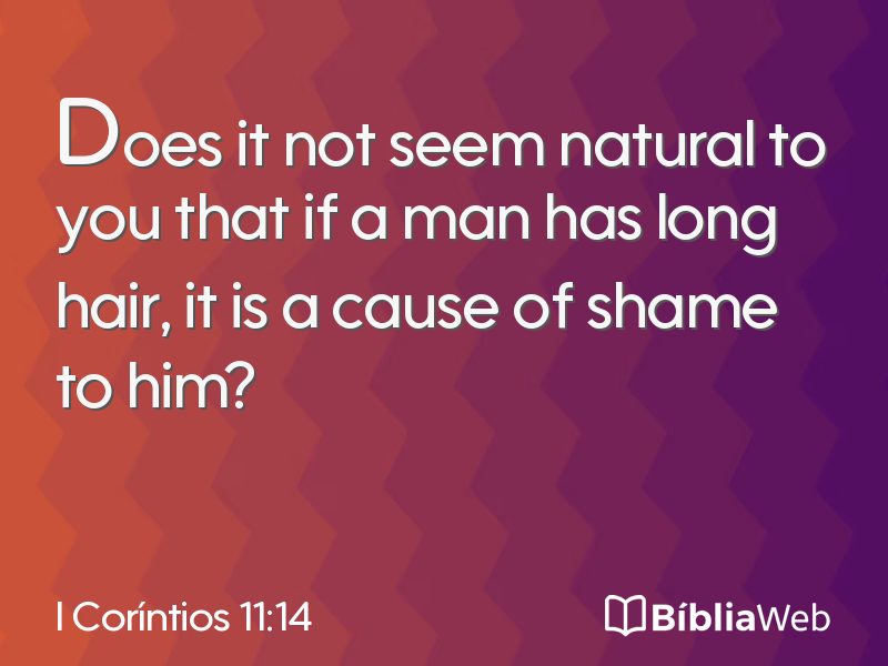 I Coríntios 11:14 em imagem para compartilhar
