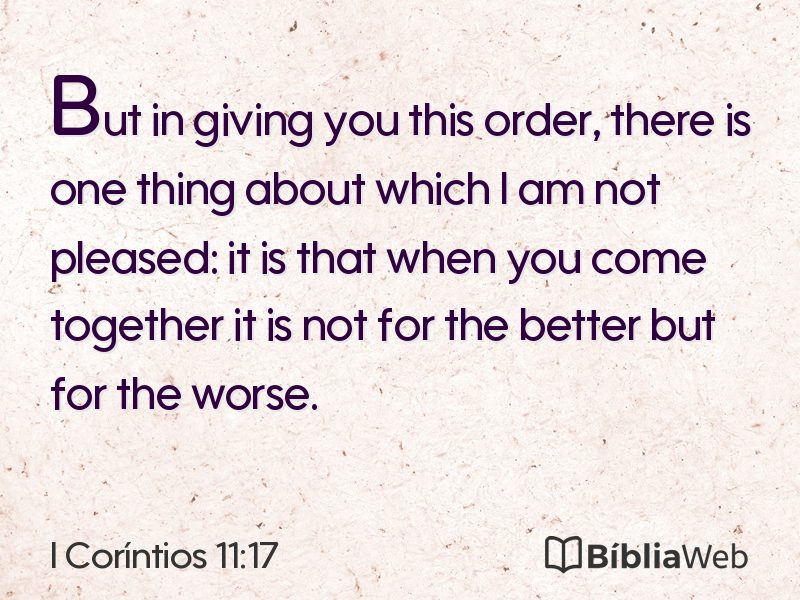 I Coríntios 11:17 em imagem para compartilhar