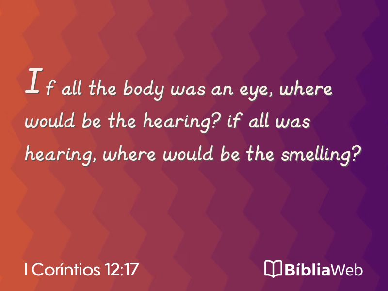 I Coríntios 12:17 em imagem para compartilhar