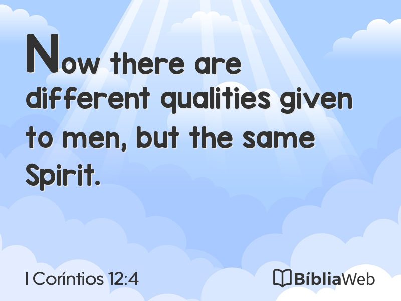 I Coríntios 12:4 em imagem para compartilhar