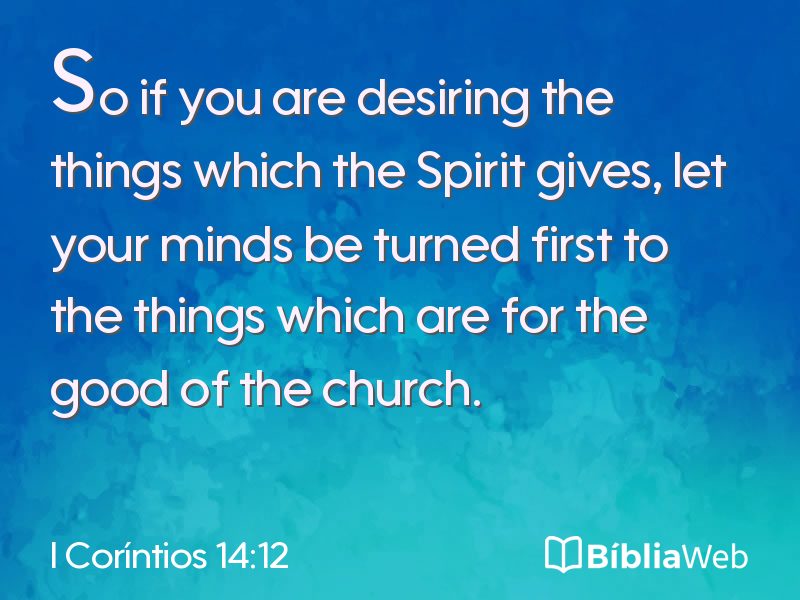 I Coríntios 14:12 em imagem para compartilhar