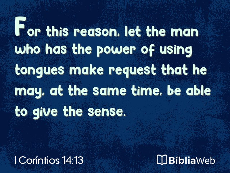 I Coríntios 14:13 em imagem para compartilhar