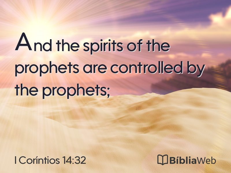 I Coríntios 14:32 em imagem para compartilhar